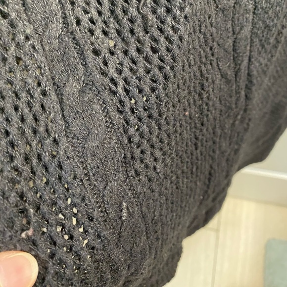 American Eagle ombre wide neck asymmetrical hem soft open knit sweater - Picture 4 of 6